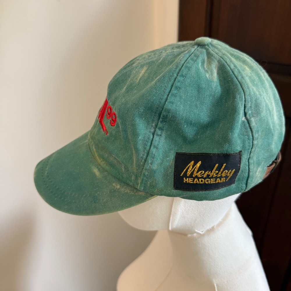 Vintage Vail 1999 Alpine World Ski Championships Strap Back Hat Merkley Teal - Picture 2 of 8